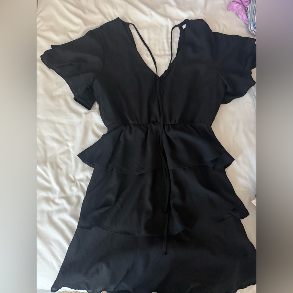 The Impeccable Pig Black Wrap Dress